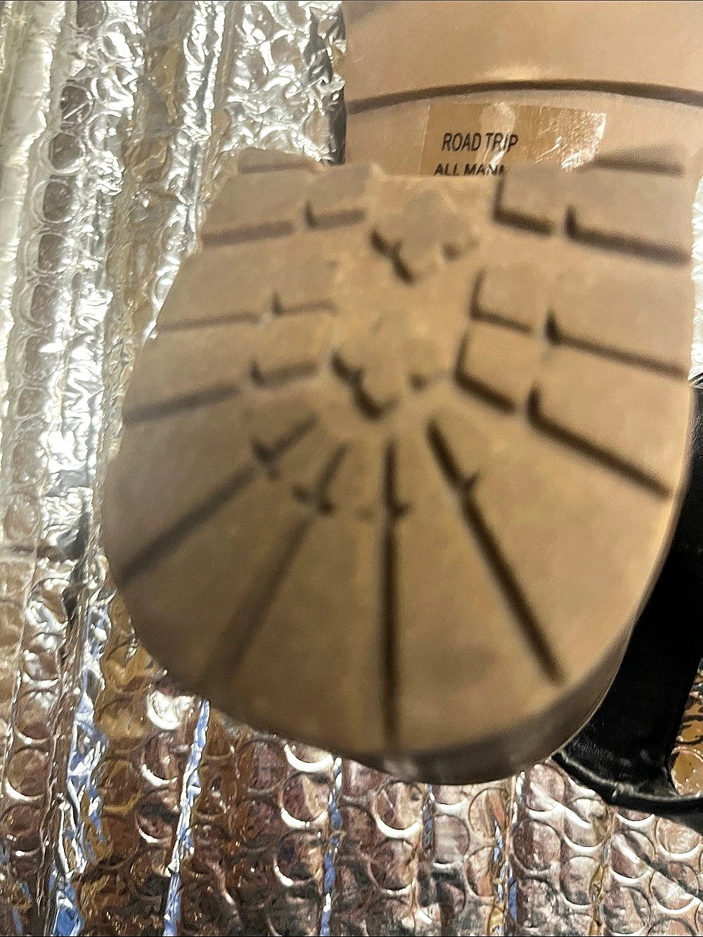 Pop  Road Trip Black Platform Sandals - Picture 10 of 12